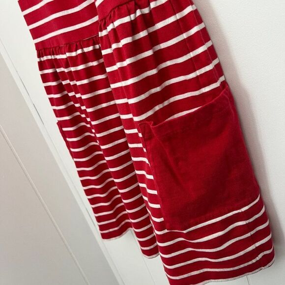 Red and White Striped Kids Dress - Picture 3 of 4
